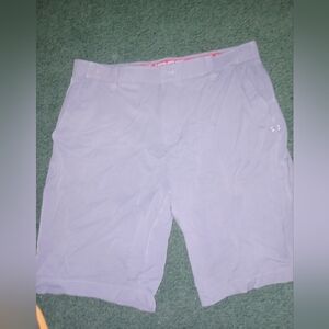Under Armour Gray Shorts with Red Waistband